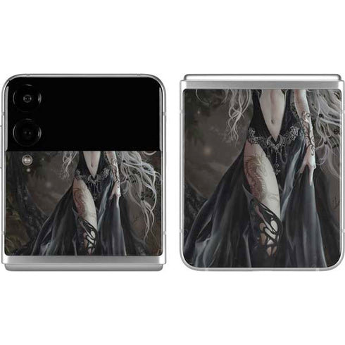 Gothic Princess with Silver Dragon by Nene Thomas Galaxy Z Flip4 5G Skin